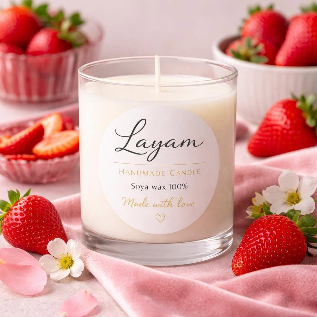شمعة Velvet Strawberry المعطّرة